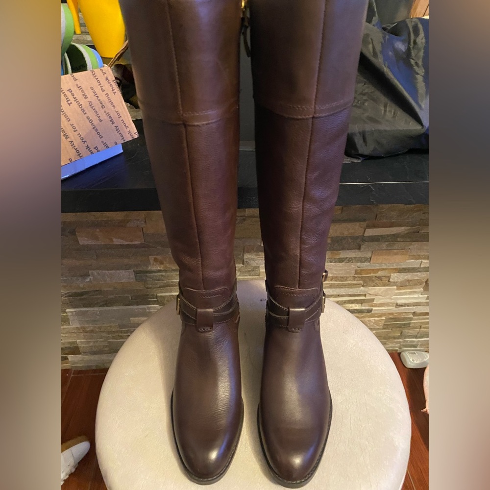 (NWT) FRANO SARTO KNEE HIGH LAPIS RIDING BOOT BROWN 7 (BRAND NEW WITH TAGS)